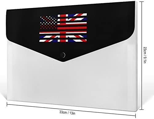 בריטניה אמריקאי דגל פלסטיק צבעוני קובץ תיקיית עם 6 כיסים ארגונית אקורדיון מחזיק מסמך עבור בית משרד