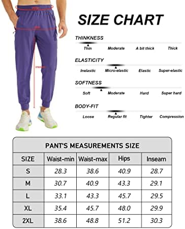 מכנסי ריצה אתלטיים של Purltoan גברים קלים משקל קל טיול יבש מהיר ריצה ריצה אימון נושם רץ מכנסי טרנינג מחודדים