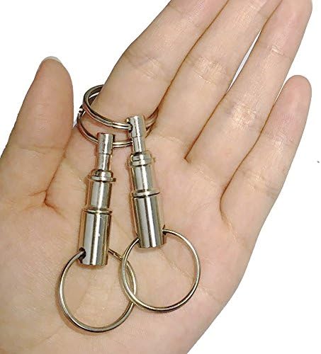 Vndefue 5 חתיכות של מחזיק טבעת מפתח, לפרק את מחזיק נעילת הצמד מנתק משוך מהיר לשחרור מהיר, מנתח נשלף