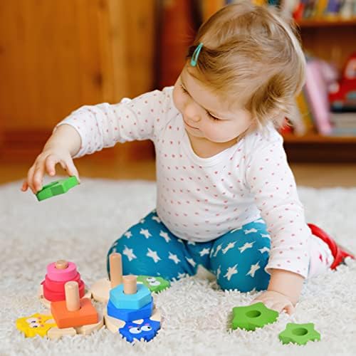 צעצועים קטנים מהנים 20 יחידים מיון וערימת צעצועים לבנות בנות, מונטסורי צורה סדרן צעצועים לתינוקות לפעוטות