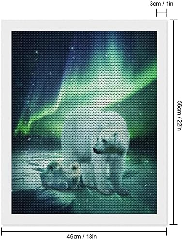 אורות צפון צפון קוטב דוב קוטב ערכות ציור DIY צבע מקדח מלא ציור יהלום מלאכה אומנויות לעיצוב אמנות קיר ביתי 16