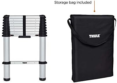 Thule Van Ladder - 9 שלבים - סיומת 8.5ft - סדרן טלסקופינג - מערכת קרובה קלה - EN: 131 תואם