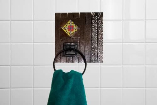 קולב מפית מגבות מעץ פרלפלדיפ: קיר דקורטיבי תלוי למטבח חדרי אמבטיה