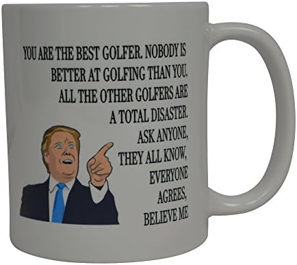 מצחיק הטוב ביותר שחקן גולף דונלד טראמפ קפה ספל חידוש כוס מתנת רעיון גולף גולף