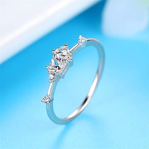 כיכר טבעת פשוט הצעת טבעת סדיר קטן יהלומי זירקון טבעת האהבה יום מתנה טורקיז טבעות מערבי