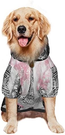 קפוצ'ון גדול של כלבים פריז-אייפל-מגדל-מגדל-פרוור-חלף סוודר בגדי חיות מחמד עם מעיל תלבושת חתולים