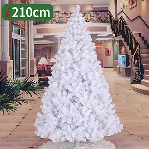 Dlpy 4 ft Premium Hinged Pine עץ חג המולד מלאכותי בעמדת מתכת מוצקה קלאסית PVC קריסטל לדאוג קישוט חג-לבן