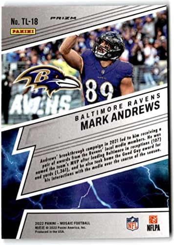 2022 Panini Mosaic Thunder Lane Mosaic Green 18 Mark Andrews Baltimore Ravens NFL Football Card