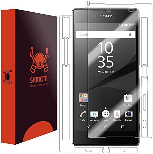 Skinomi גוף מלא מגן עור תואם ל- Sony Xperia Z5 TechSkin כיסוי מלא סרט HD Slue