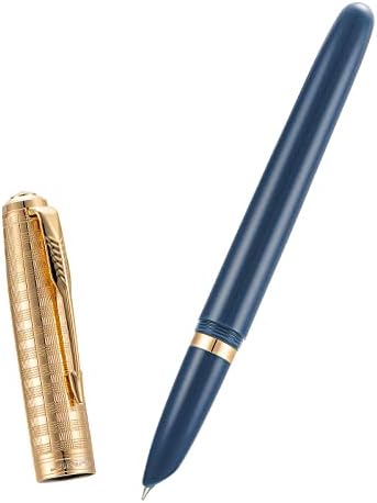 משודרג ג'ינאהו 86 מזרקת שרף עט כחול כהה תוספת דק ציפורן 0.38 ממ כובע מתכת יפה כתיבת כתיבת משרד עט