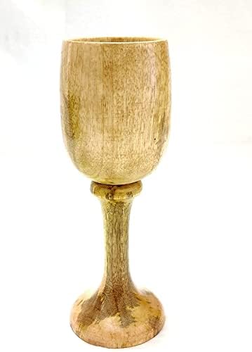 ימי אוסף מארט סט של 4 בעבודת יד עץ זכוכית שולחן למעלה גביע קליית כוס יין זכוכית מתנה לחתונה, יום נישואים, חג