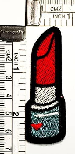 קליינפלוס 3 יחידות. די אדום שפתון קריקטורה רקום ברזל על לתפור על תג עבור ג ' ינס מעילי כובעי תרמילי חולצות