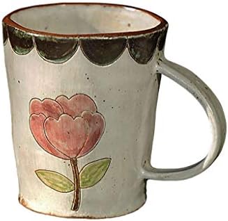 ספל רטרו יד צבוע פרח קרמיקה חלב סיר קפה חלב תה נייד ביתי רוטב רוטב סירת כוסות סט