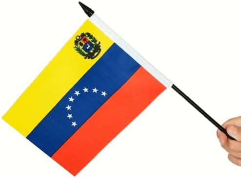 ארהב אמריקאית וונצואלה תצוגת דגל שולחן ידידות, דגל שולחן אמריקאי וונצואלה, דגל שולחן תאומים אמריקני וונצואלה