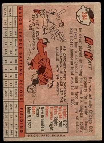 1958 Topps 284 Ray Katt San Francisco Giants Cards's Cards 2 - ענקים טובים