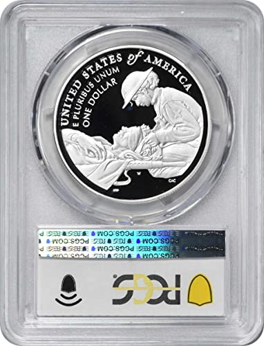 2022 W לאומי Heart Heart Honor of Honor Colorized זיכרון כסף דולר PCGS PR69DCAM