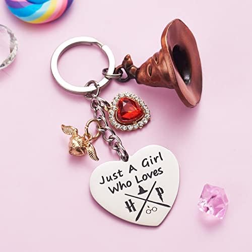 הארי חרס מתנות במחזיק מפתחות כישוף מתנה עבור נשים בת נוער בנות הארי פוטר סחורה לב מחזיקי מפתחות