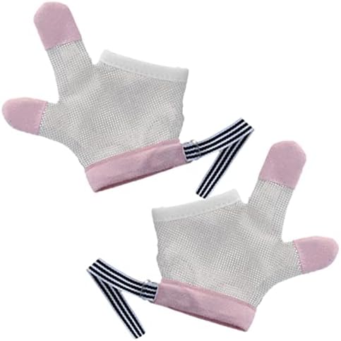 קיסאנג ' ל 5 זוגות כפפות אגודל רשת למנוע משמר ילדים נגד שריטות לנשימה אצבע כפפות אנטי אנטי-מציצת שריטה