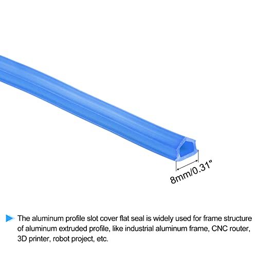 אלומיניום פרופיל חריץ כיסוי שטוח חותם כחול 4 מ 8 ממ 3030 4040 סדרת עבור 3 ד מדפסת אביזרי חבילה של 1