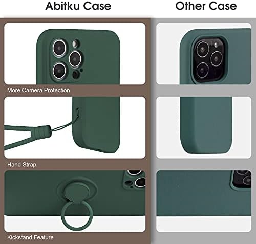 Abitku Stand Case תואם ל- iPhone 12 Pro, מחזיק טבעת 360 ° מיקרופייבר בד מגן אטום הלם עבור iPhone