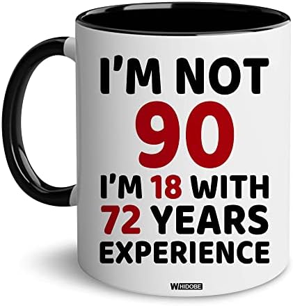מתנות ליום הולדת 90 לנשים, גברים, אבא, אמא - 1933 מתנות ליום הולדת לנשים, ספל קפה בן 90 שנה ליום
