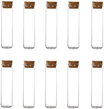 10 יחידות 60 מיליליטר/2 עוז ריק למילוי חוזר ברור בורוסיליקט זכוכית מבחנות בקבוקון צנצנות מגיב בקבוק