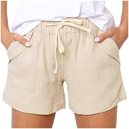 מכנסיים קצרים מזדמנים של נשים בגודל גדול בגודל נוח מותן אלסטי אופנה מודפסת מכנסיים קצרים לנשים