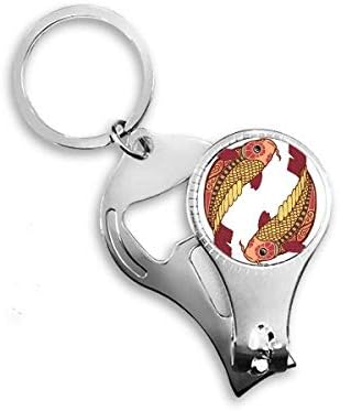 קונסטלציה של מזל דגים סמל גלגל המזלות ציפורניים טבעת ניפר טבעת מפתח בקבוקי שרשרת פותחן