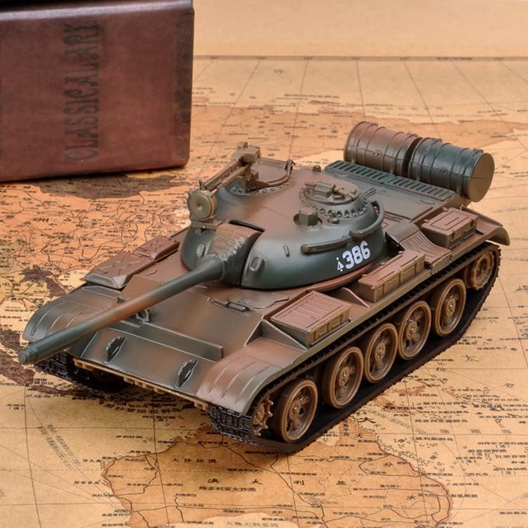 סגסוגת CSYANXING 1/43 הסוואת הסוואה סובייטית רוסית T55 טנק בינוני דגם קרב משוריין צבאי רכב למתנת איסוף