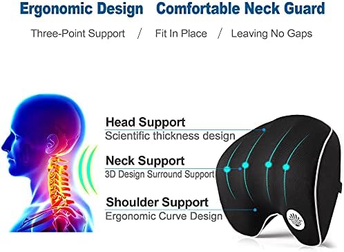 כרית לרכב אנטטוקו להקלה על כאבי צוואר ותמיכה בצוואר הרחם, כרית צוואר מכונית קצף זיכרון טהור למושב