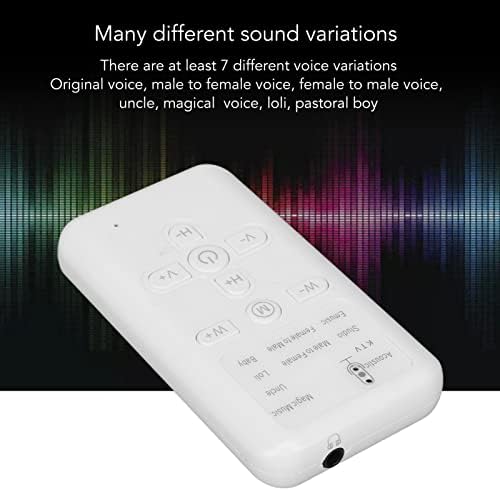 מחליף קול כרטיס קול חי, מחליף קול מיני כף יד, 8 סוגים של אפקטים קוליים, תקע והפעל, לייפות את הצליל, מתאים לטלפונים