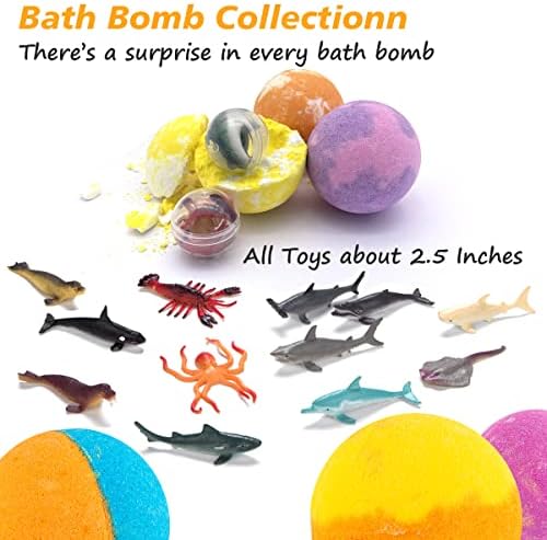 אמבטיה פצצות לילדים עם הפתעה בתוך-12 יחידות ילדים בועת אמבט פיזיז עם ים בעלי החיים צעצועים. עדין וילדים בטוח