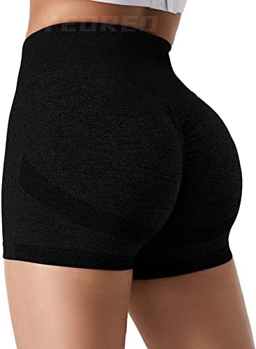 Yeoreo נשים מקצועיות אימון מכנסיים קצרים 3.6 מכנסיים קצרים מקצרים חלקים עם מותניים גבוהים קווי מתאר