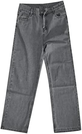 מכנסי ג'ינס רחבים רחבים, הרוסו לנשים פלוס גודל נינוח בכושר רגל ישר ג'ין בלון ג'ינס כפתור y2k ג'ינס