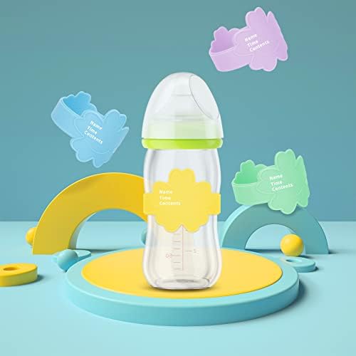 תינוק בקבוק תוויות עבור מעון יום,מקורי פרח עיצוב עבור לכתוב ושימוש חוזר תינוק בקבוק תוויות 6 חבילות להשתמש