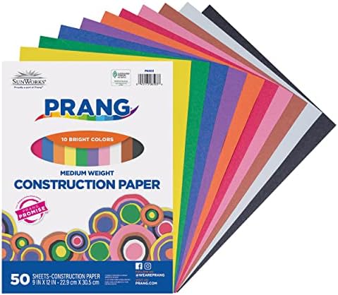 נייר בניית פראנג, 10 צבעים שונים, 9& 34; איקס 12& 34;, 50 גיליונות