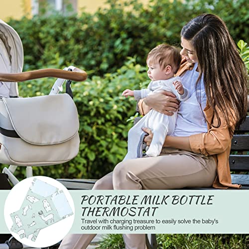 2 יחידות נייד בקבוק חם נסיעות חלב שוער חום נסיעות תינוק בקבוק לשמור חם תרמוסטט עבור מקורה, חיצוני,