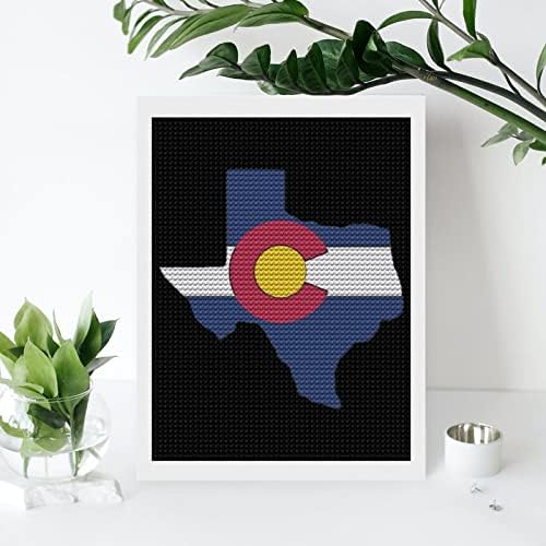 טקסס מתאר ערכות ציור יהלומים דגל קולורדו למבוגרים חוצה תפר DIY צבע תמונות אמנות מלאכה לעיצוב קיר במשרד