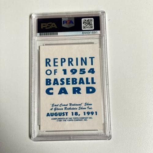 1954 Topps Hank Aaron חתום על חתימה חתימה טירון RC RP כרטיס בייסבול PSA DNA COA - כרטיסי חתימה