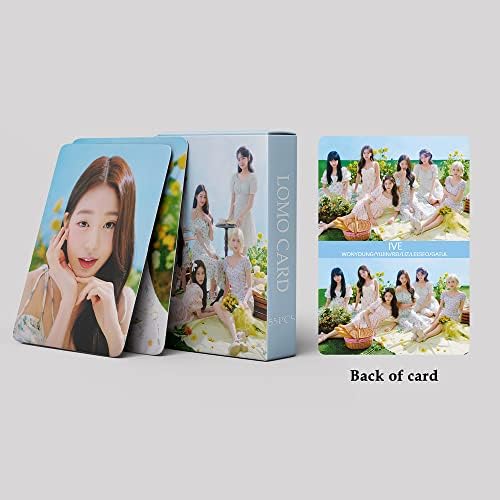 Fourbom 55pcs ive Albute Cards Ive Fotocard אלבום חדש ive lomo כרטיסי kpop ive fotocard מתנה לאוהדים הבת IVe