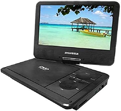 Sylvania SDVD9321 נגן DVD נייד עם מסך 9 אינץ ', USB, קורא כרטיסים וסוללה של 4 שעות