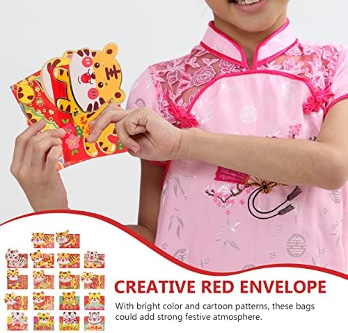 2022 סיני סגנון אדום מעטפות שנה של גדול סיני הונגבאו מזל כסף אדום מנות לאביב פסטיבל מסיבת יום הולדת חתונה 18 חתיכות