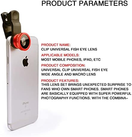 ליזלד 3 ב -1 עדשת טלפון עין דג 0.67 זווית רחבה עדשת זום עדשות מאקרו עין דג ערכות מצלמה עם עדשת קליפ בטלפון