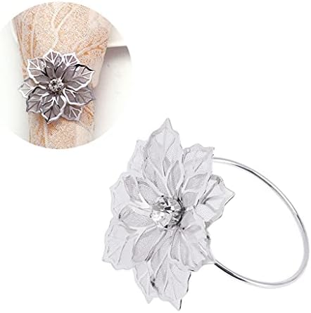 טבעת מפית של Llly 8 חתיכות מפית פרחים מפית קישוט מפית מפית נפקה משתה לחתונה טבעת מפיתת שולחן