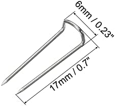 Patikil U-Pins, 50 אריזות קישוט שמלת פלדה קישוט טלאת מזלג לתפירה בד מלאכה, כסף