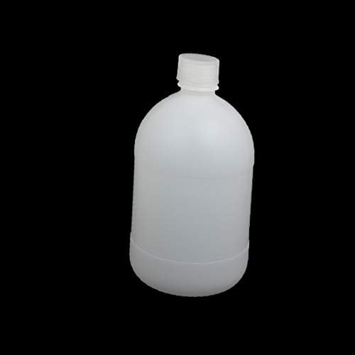 X-DREE 1000 מל פלסטיק עגול מעבדה בקבוק בקבוק מדגם איטום בקבוק לבן (Botella de Reactivo de Laboratorio Redonda