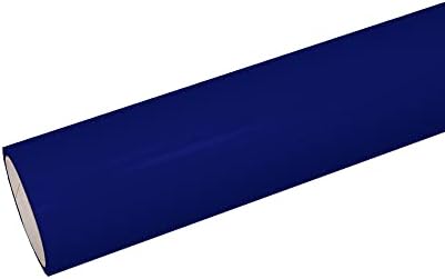 ויניל קלות 24 x 30 רגל גליל של ויניל מגובה דבק כחול מבריק לחותכי מלאכה, אגרופים וחותכי שלטי ויניל-V0726