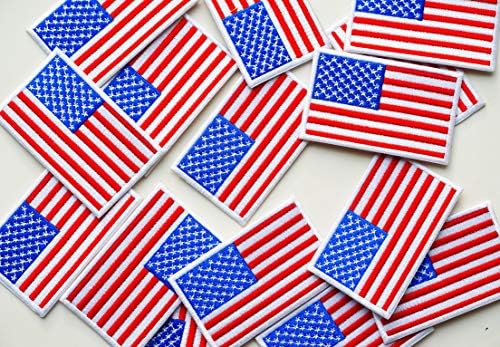 אבק גרפי 3.2x2 אינץ ', ארהב ארהב ארצות הברית של אמריקה דגל ברזל רקום על טלאי אפליקציה אולמריקאית