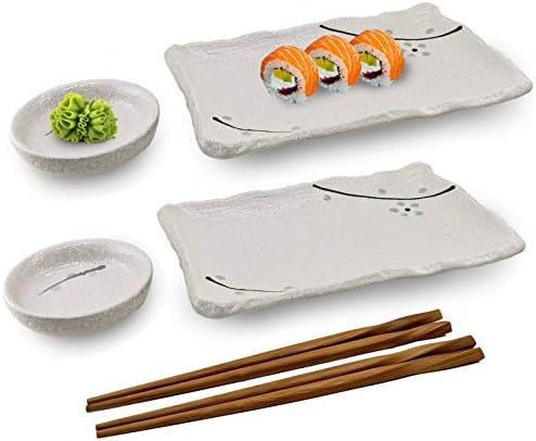 מכירות שמחות, 6 חלקים בסגנון יפני של צלחת סושי צלחת