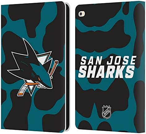 עיצובים של תיק ראש מורשה רשמית NHL גדולה בסן חוזה כרישים עור ארנק עור מארז תואם ל- Apple iPad Air 2